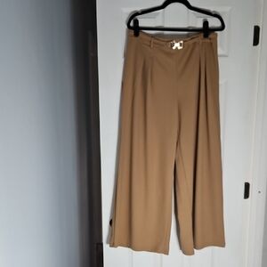 SHEIN Tan Wide-Leg Women's Pants